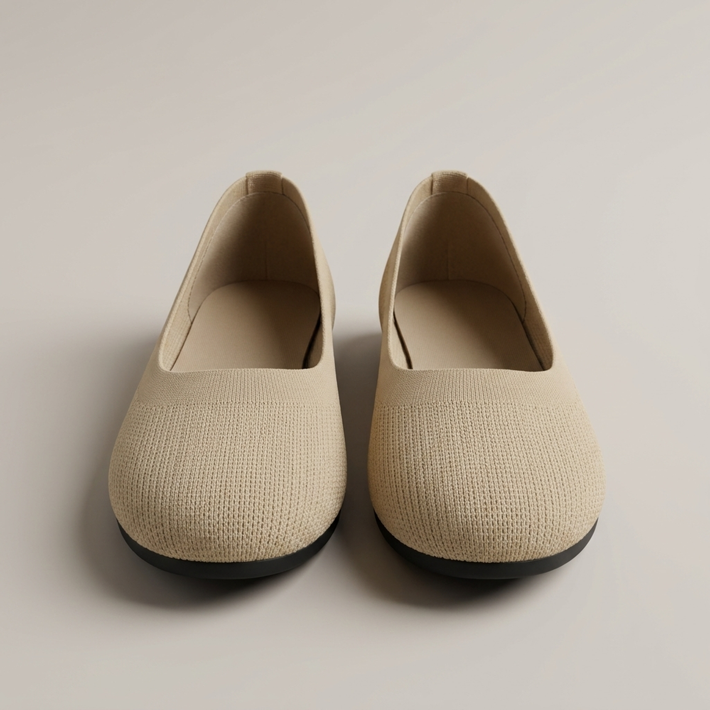 PLUXSTYLE::numise::comfort-fit-ballet-flat-footwear::pack-beige