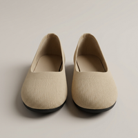 PLUXSTYLE::numise::comfort-fit-ballet-flat-footwear::pack-beige