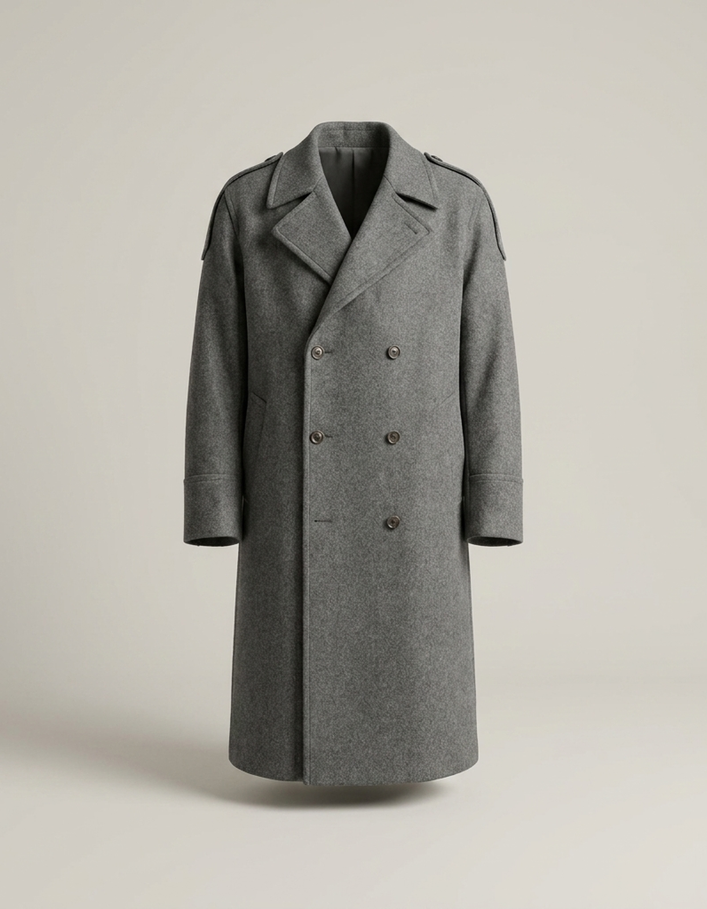PLUXSTYLE::numise::mens-double-breasted-longline-parka::pack-grey