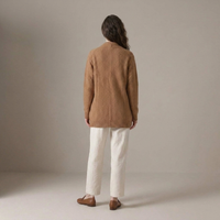 PLUXSTYLE::numise::relaxed-button-front-cardigan::back