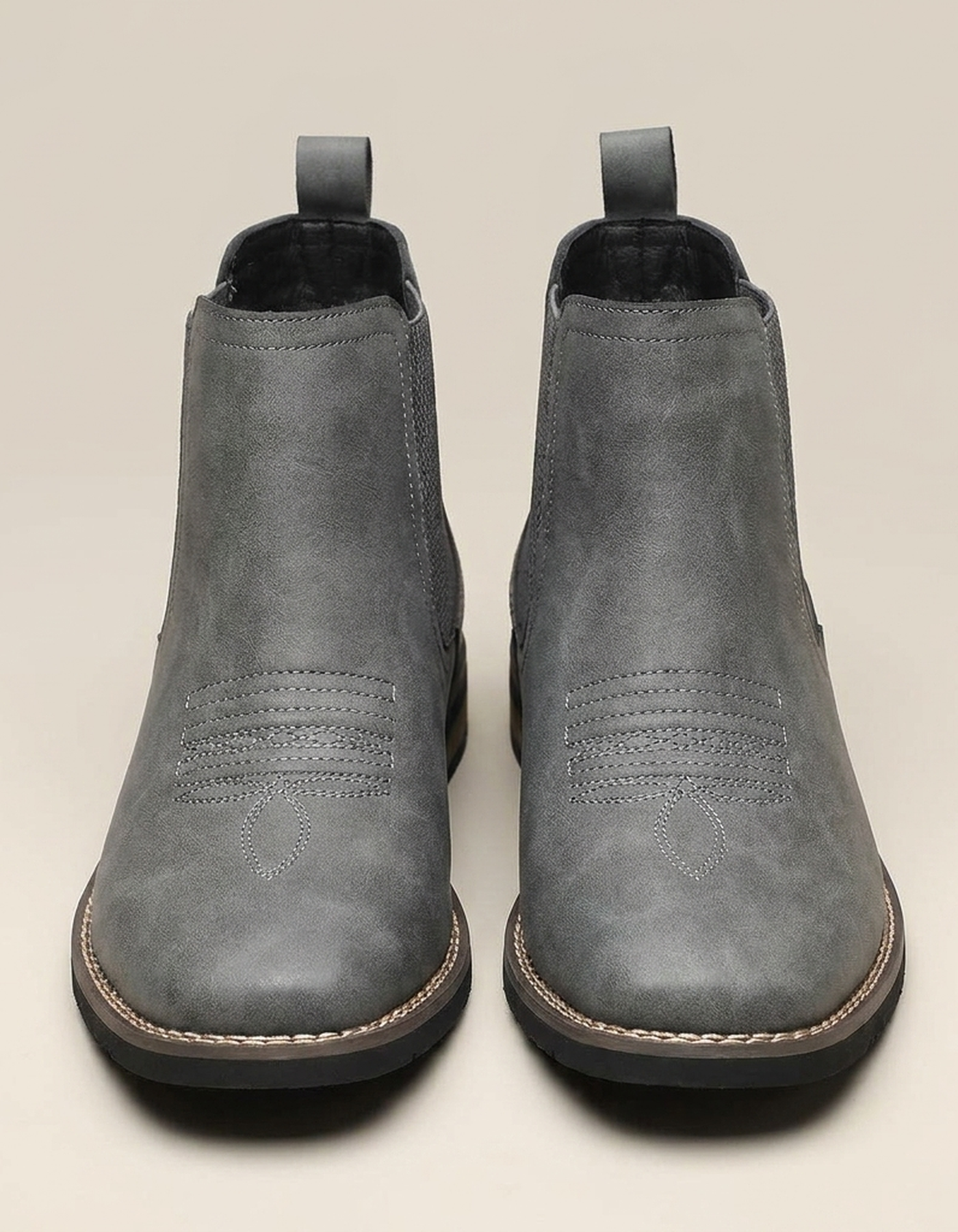 PLUXSTYLE::numise::mens-square-toe-chelsea-boots::pack-grey