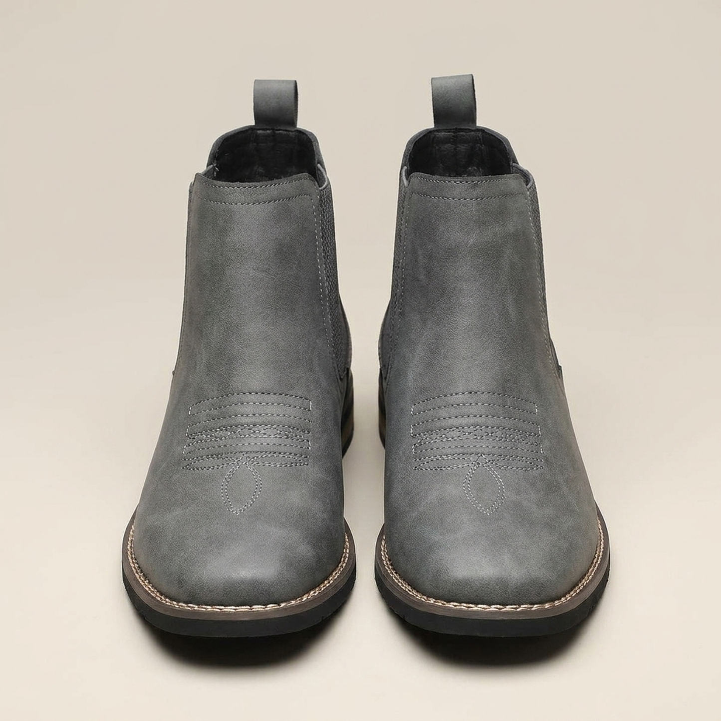 PLUXSTYLE::numise::mens-square-toe-chelsea-boots::pack-grey