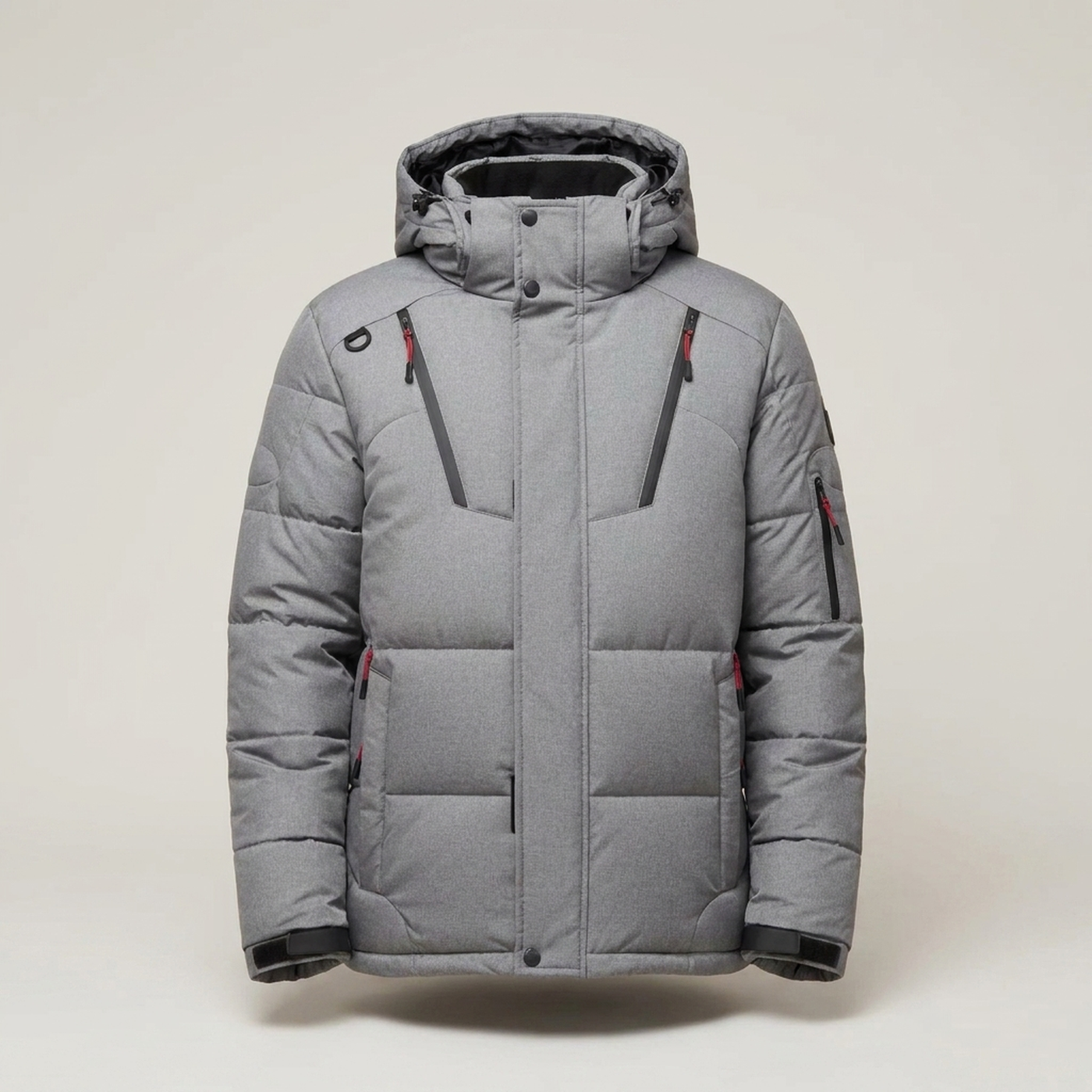 PLUXSTYLE::numise::mens-water-repellent-tailored-parka::pack-grey