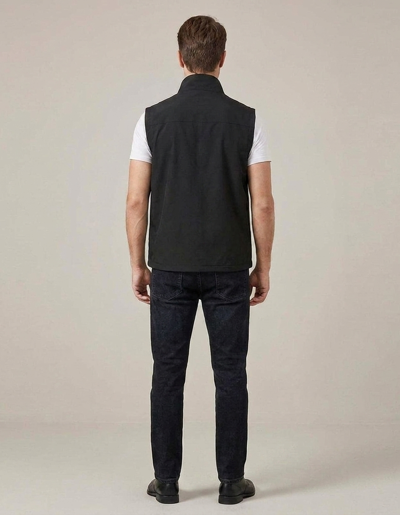 PLUXSTYLE::numise::mens-sleeveless-parka::back