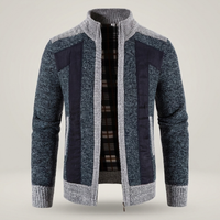 PLUXSTYLE::numise::andre-zip-front-cardigan::pack-blue