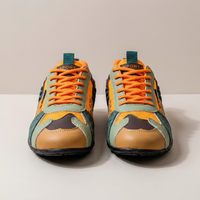 PLUXSTYLE::numise::color-block-retro-sneakers::pack-orange
