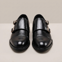 PLUXSTYLE::numise::mens-double-buckle-dress-shoes::pack-black