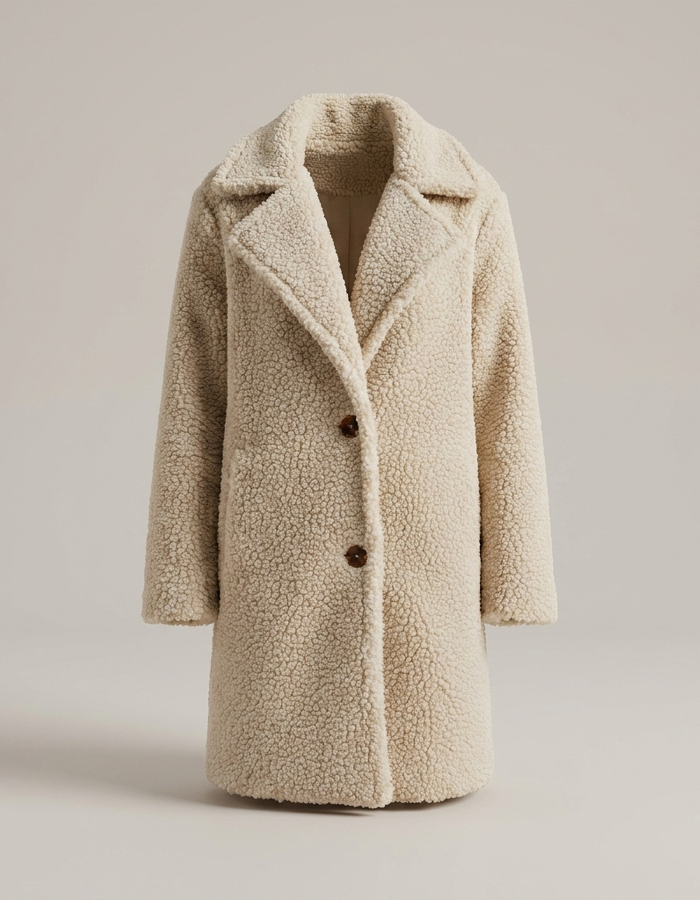 PLUXSTYLE::numise::oversized-double-breasted-parka::pack-beige