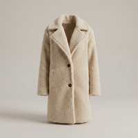 PLUXSTYLE::numise::oversized-double-breasted-parka::pack-beige
