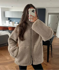 PLUXSTYLE::numise::womens-relaxed-zip-up-parka::lifestyle-keep-1