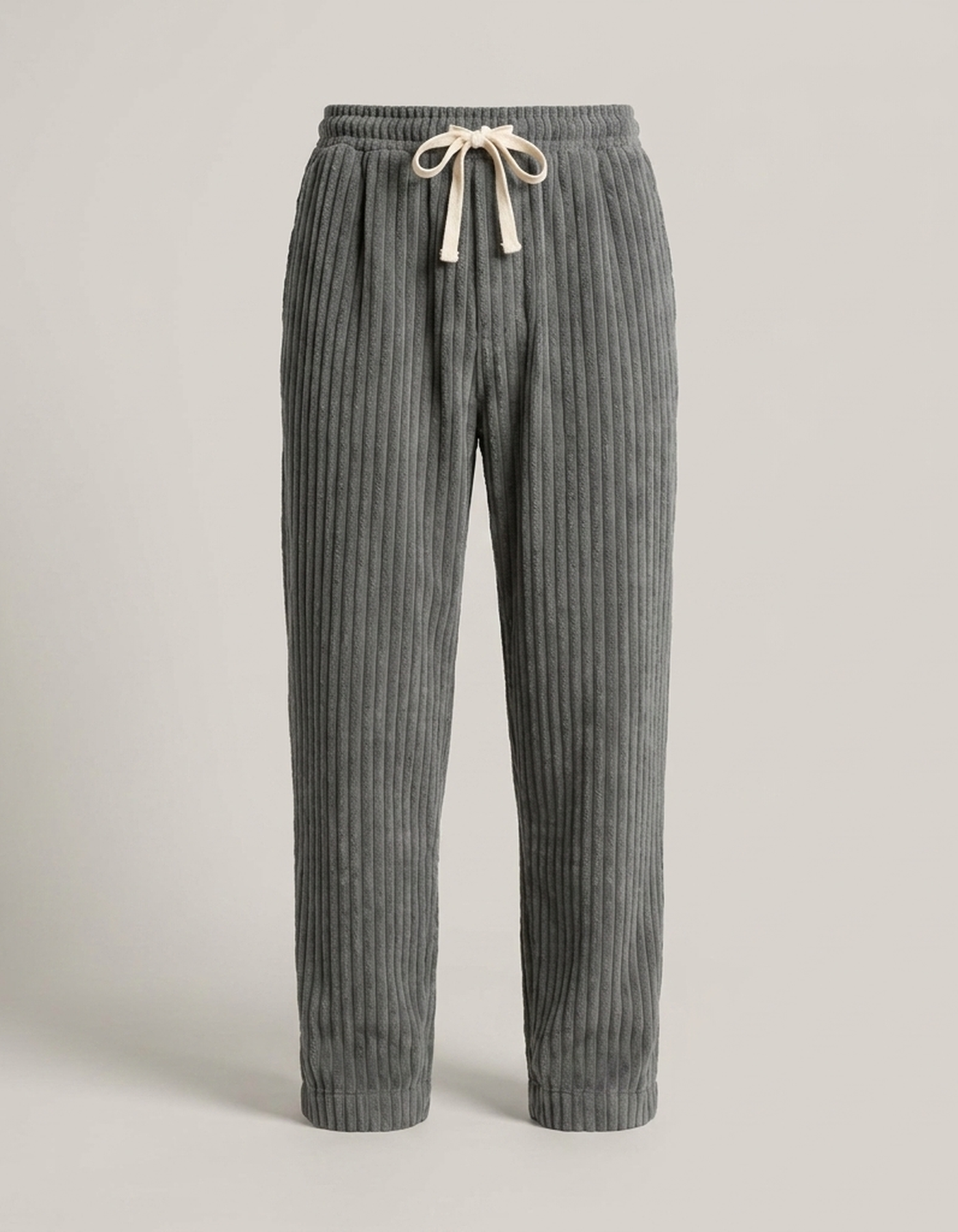 PLUXSTYLE::numise::mens-relaxed-drawstring-pants::pack-grey