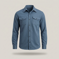 PLUXSTYLE::numise::mens-relaxed-button-up-top::pack-blue
