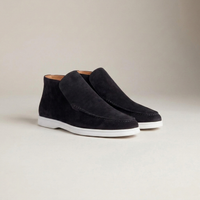 PLUXSTYLE::numise::mens-black-city-loafers::closeup-detail