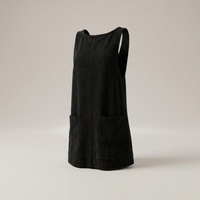 PLUXSTYLE::numise::relaxed-a-line-overall-dress::pack-black