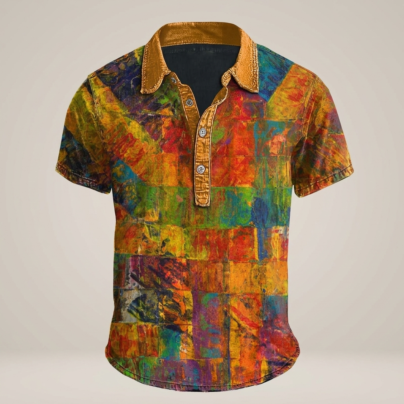 PLUXSTYLE::numise::abstract-plaid-short-sleeve-top::pack-multicolor-plaid