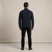 PLUXSTYLE::numise::stand-collar-button-cardigan::back