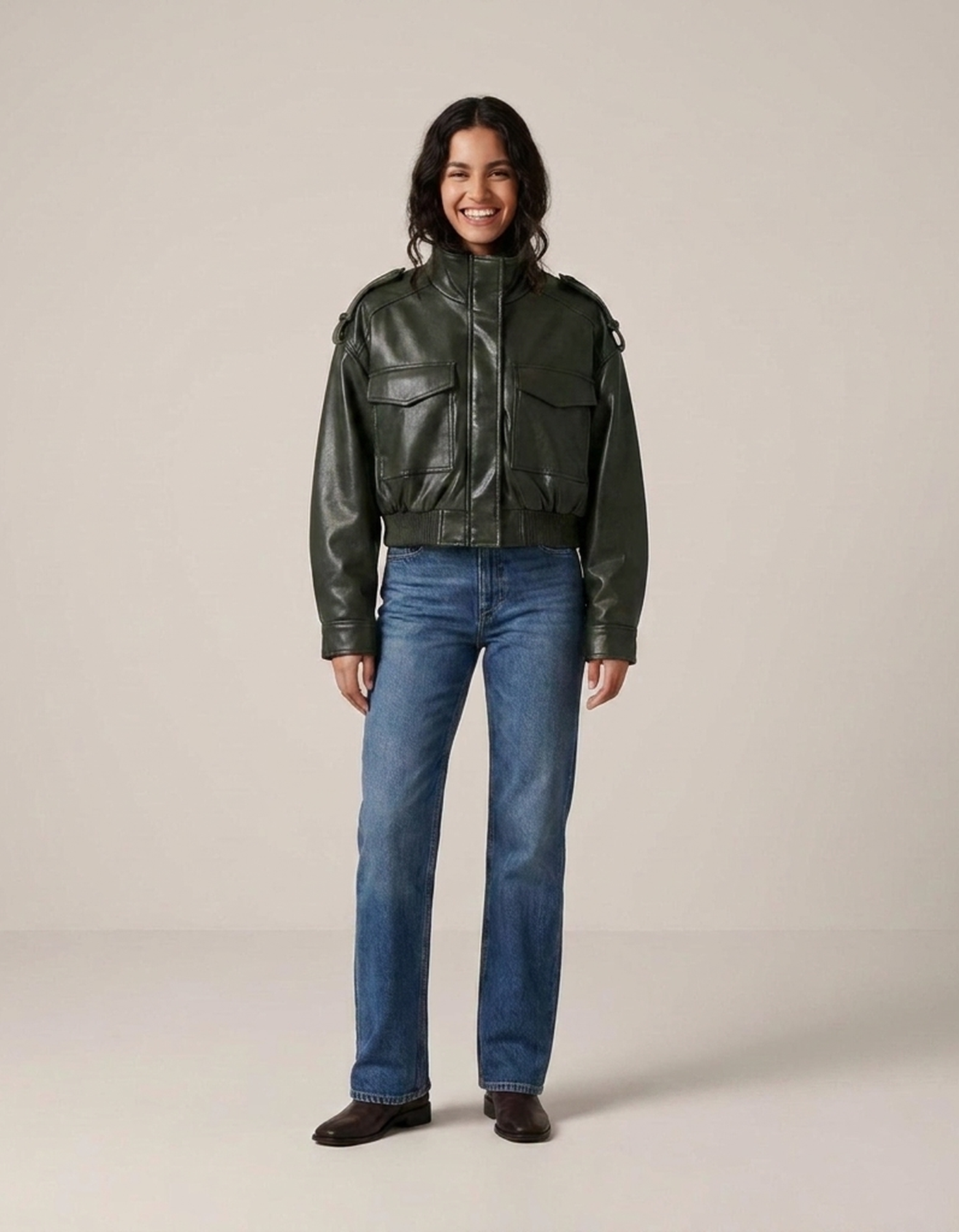PLUXSTYLE::numise::womens-cropped-parka::front