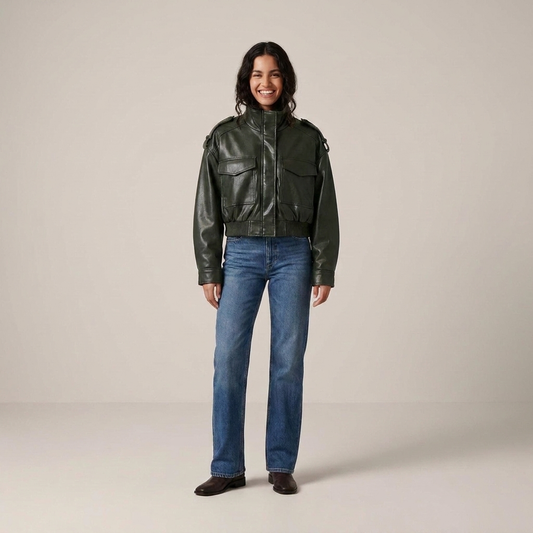 PLUXSTYLE::numise::womens-cropped-parka::front