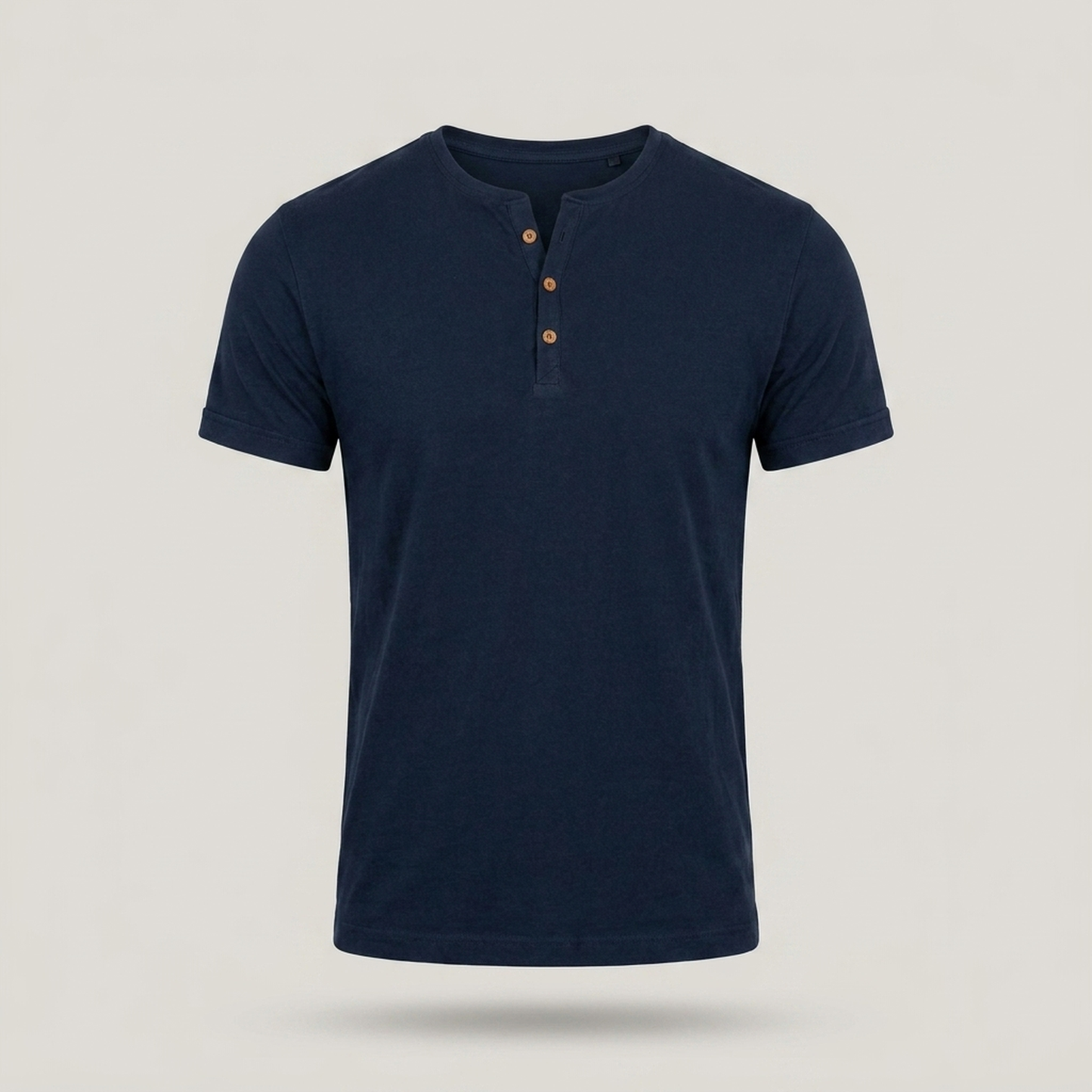 PLUXSTYLE::numise::mens-everyday-henley-top::pack-navy-blue