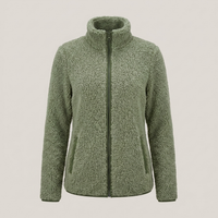 PLUXSTYLE::numise::womens-high-collar-parka::pack-olive-green
