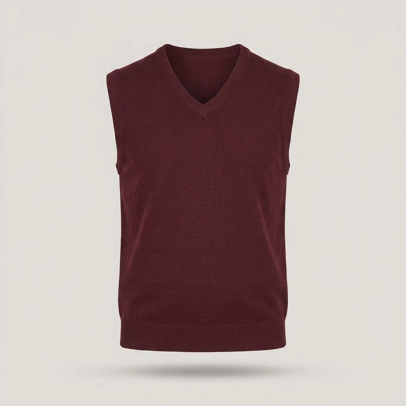 PLUXSTYLE::numise::mens-v-neck-sweater-vest::pack-burgundy