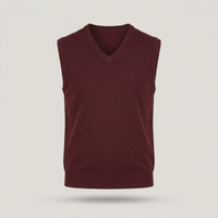PLUXSTYLE::numise::mens-v-neck-sweater-vest::pack-burgundy