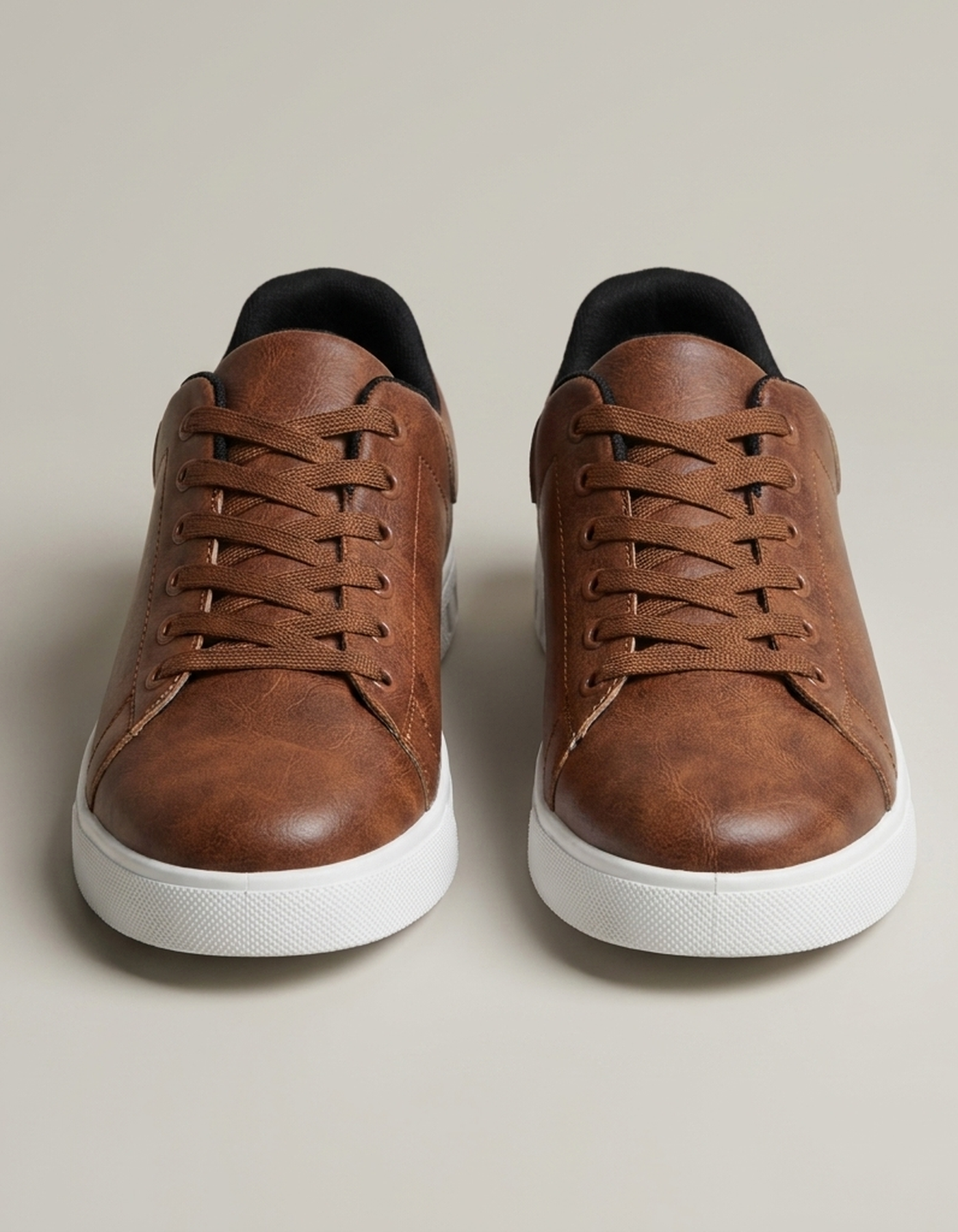 PLUXSTYLE::numise::mens-clean-low-top-sneakers::pack-brown
