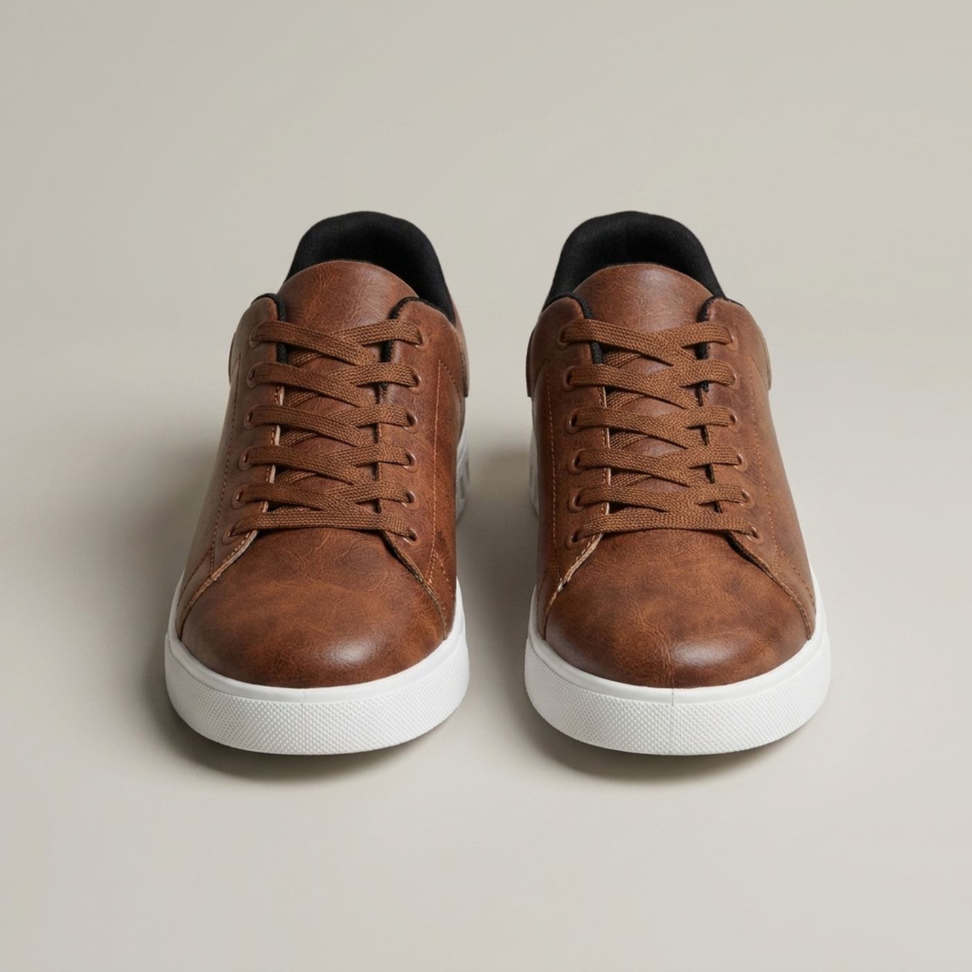 PLUXSTYLE::numise::mens-clean-low-top-sneakers::pack-brown