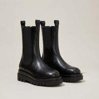 PLUXSTYLE::numise::urban-platform-chelsea-boots::pack-black