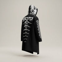 PLUXSTYLE::numise::futurist-longline-parka::pack-black