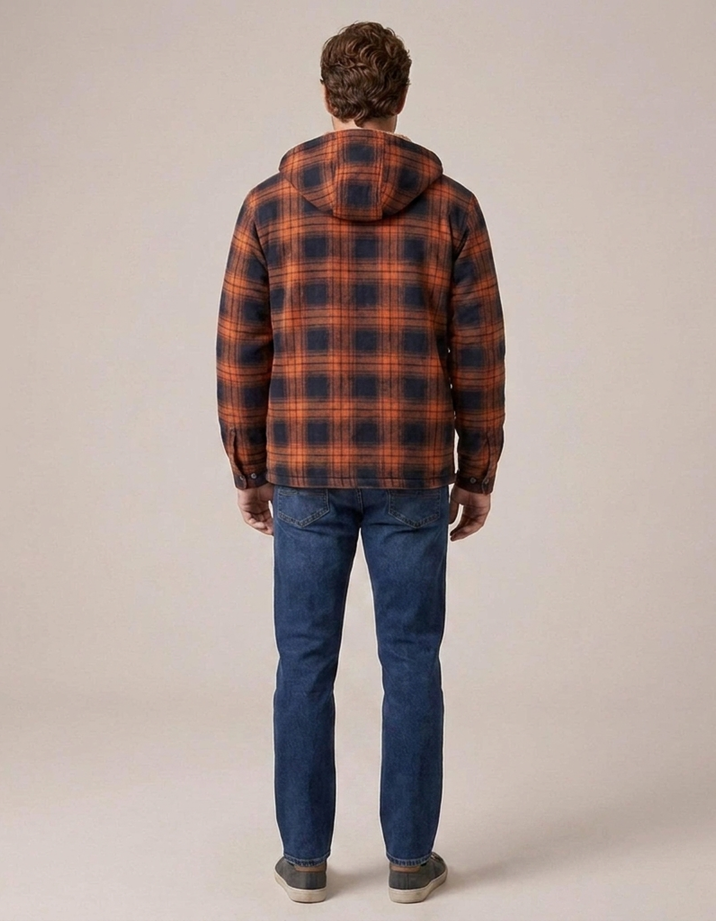 PLUXSTYLE::numise::everyday-plaid-parka::back