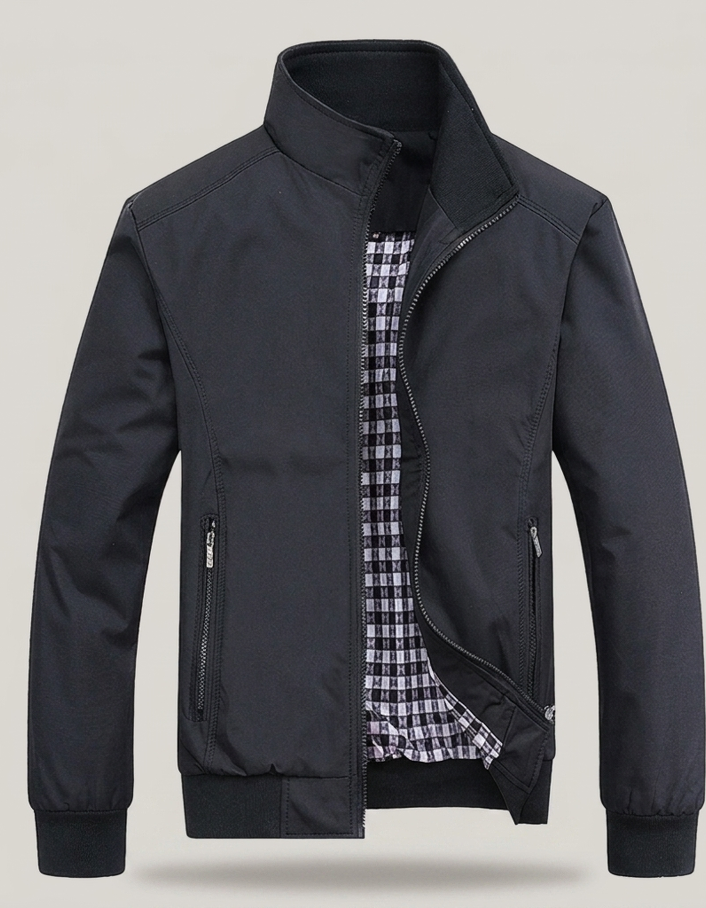PLUXSTYLE::numise::mens-zip-front-parka::pack-black