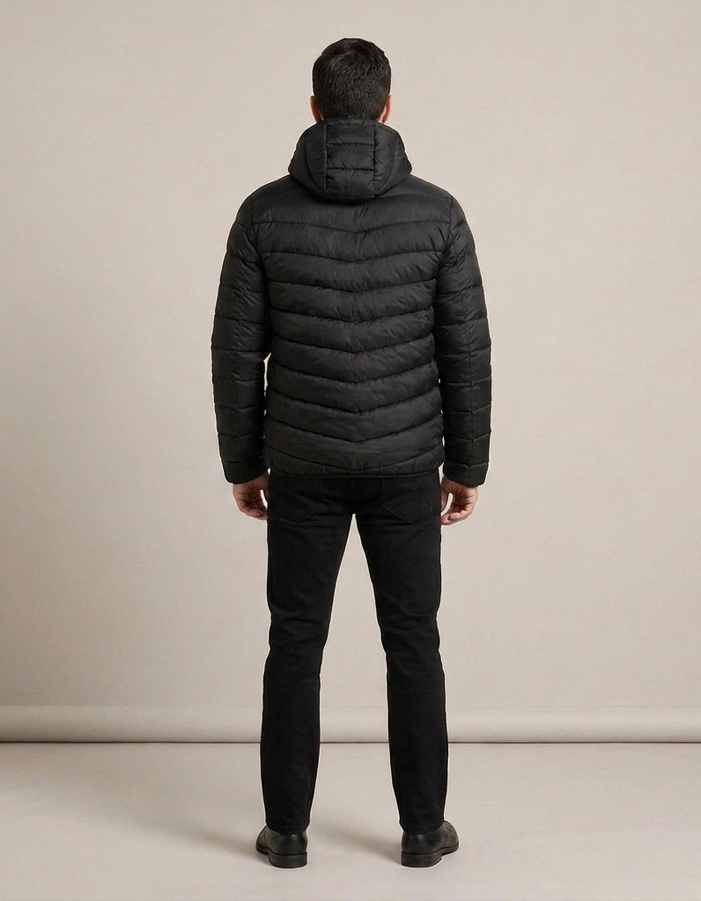 PLUXSTYLE::numise::mens-hooded-puffer-parka::back