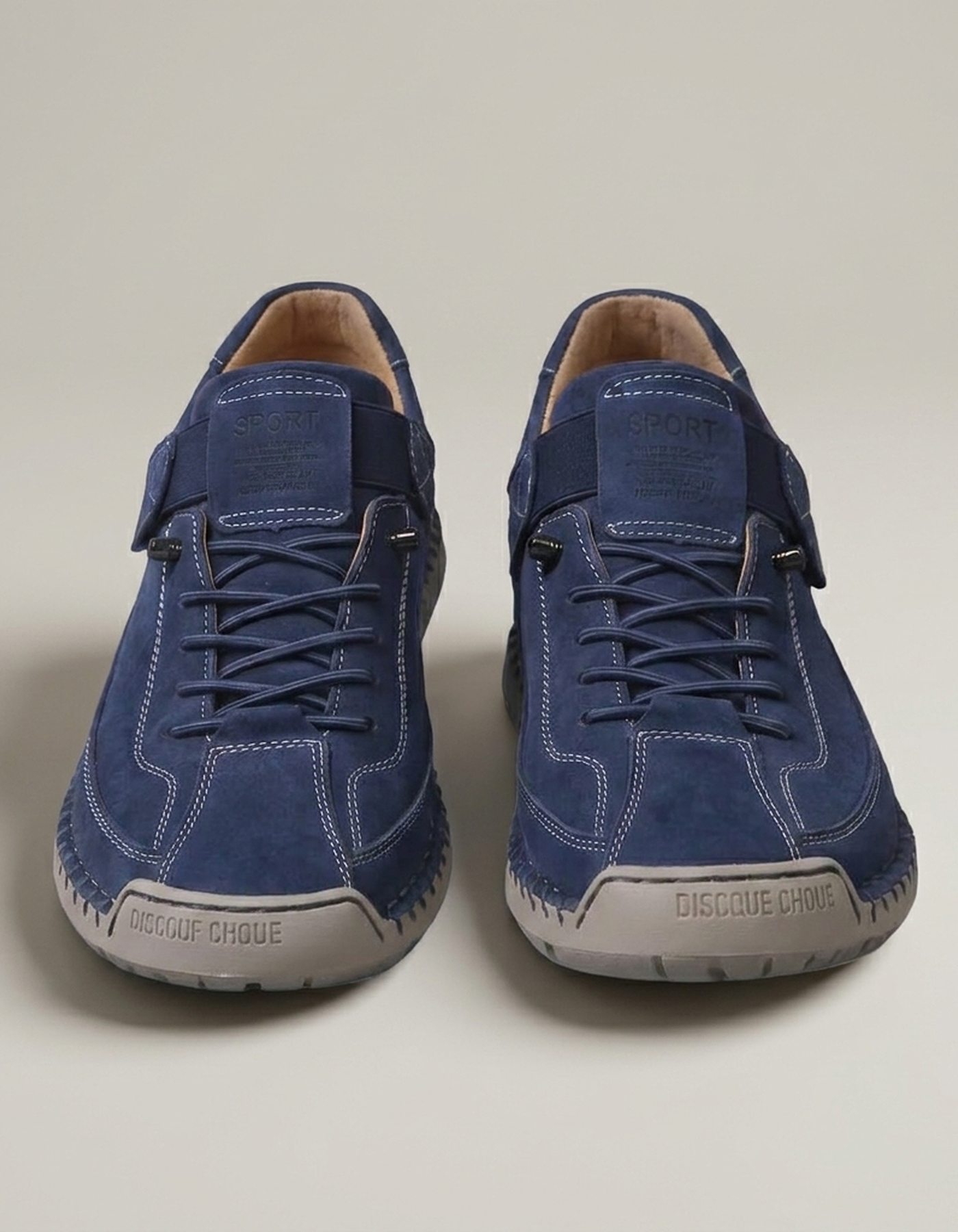 PLUXSTYLE::numise::womens-elastic-panel-trainers::pack-dark-blue