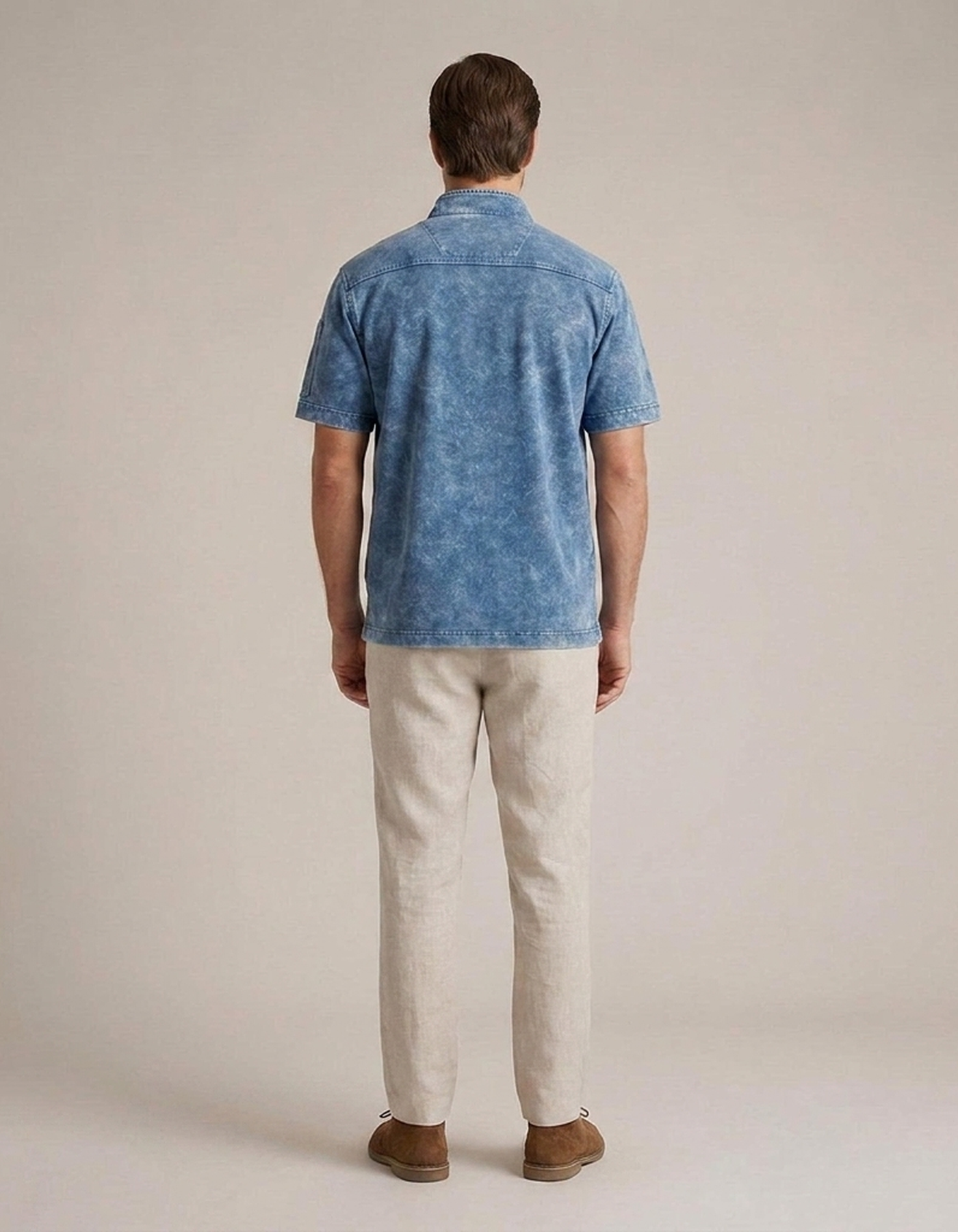 PLUXSTYLE::numise::mens-zip-up-henley-top-2-pack::back