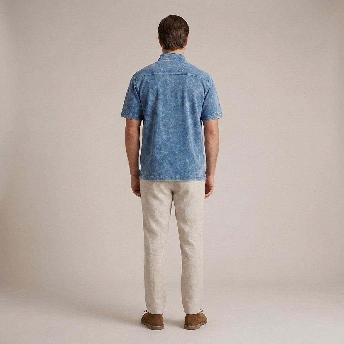 PLUXSTYLE::numise::mens-zip-up-henley-top-2-pack::back
