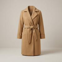 PLUXSTYLE::numise::waist-defining-wrap-parka::pack-beige