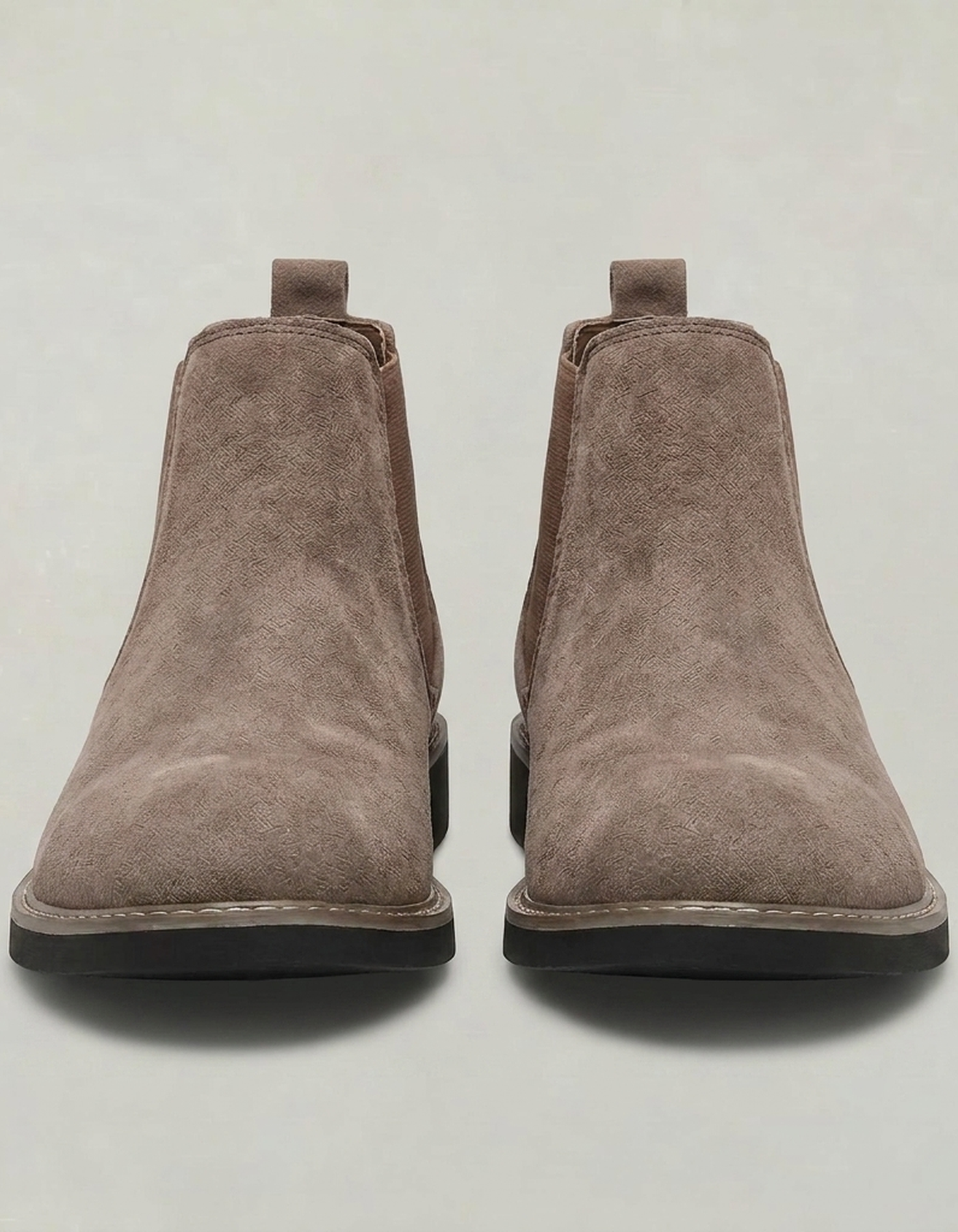 PLUXSTYLE::numise::mens-gray-slip-on-chelsea-boots::pack-taupe