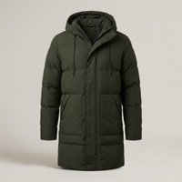 PLUXSTYLE::numise::mens-mid-length-hooded-parka::pack-green
