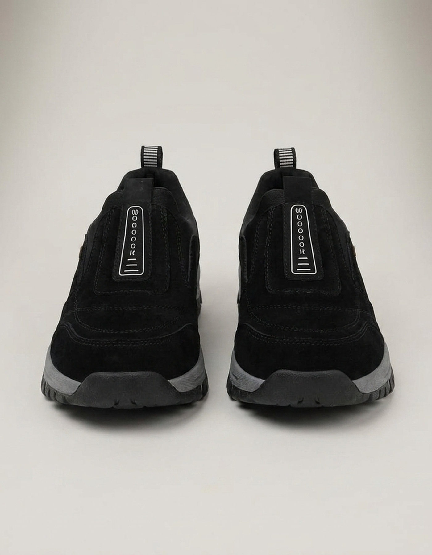 PLUXSTYLE::numise::mens-rugged-slip-on-walking-shoes::pack-black