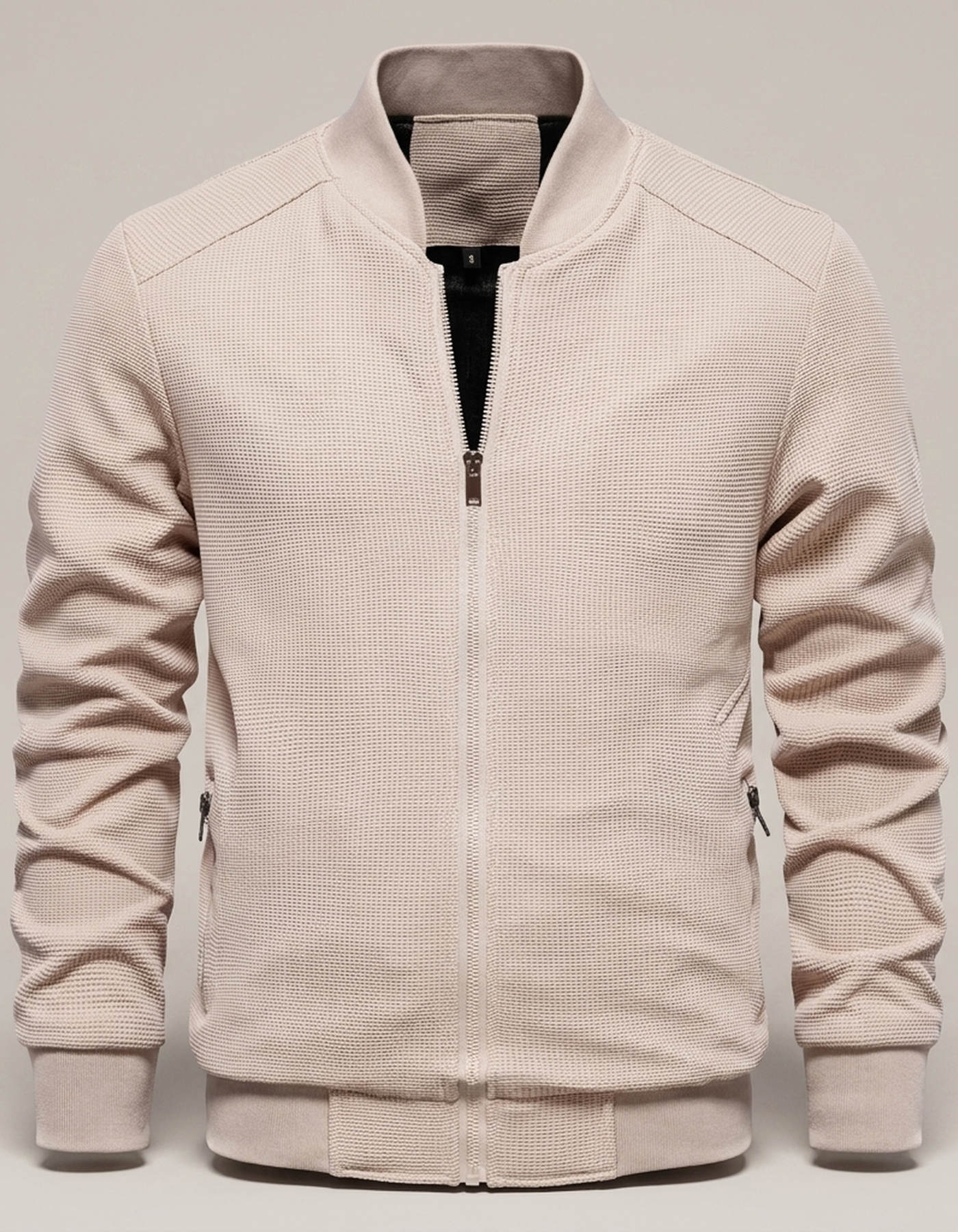 PLUXSTYLE::numise::mens-classic-bomber-parka::pack-cream
