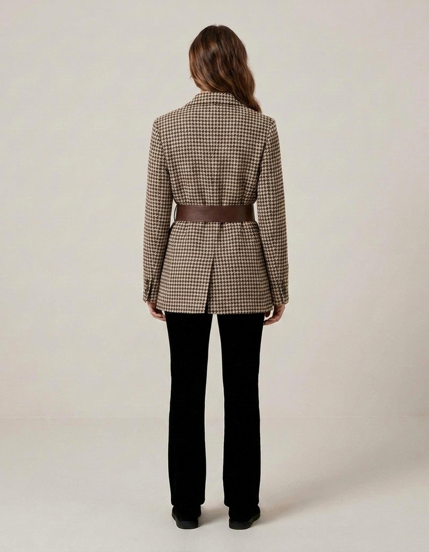 PLUXSTYLE::numise::womens-houndstooth-parka::back