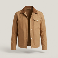 PLUXSTYLE::numise::mens-relaxed-button-down-parka::pack-brown