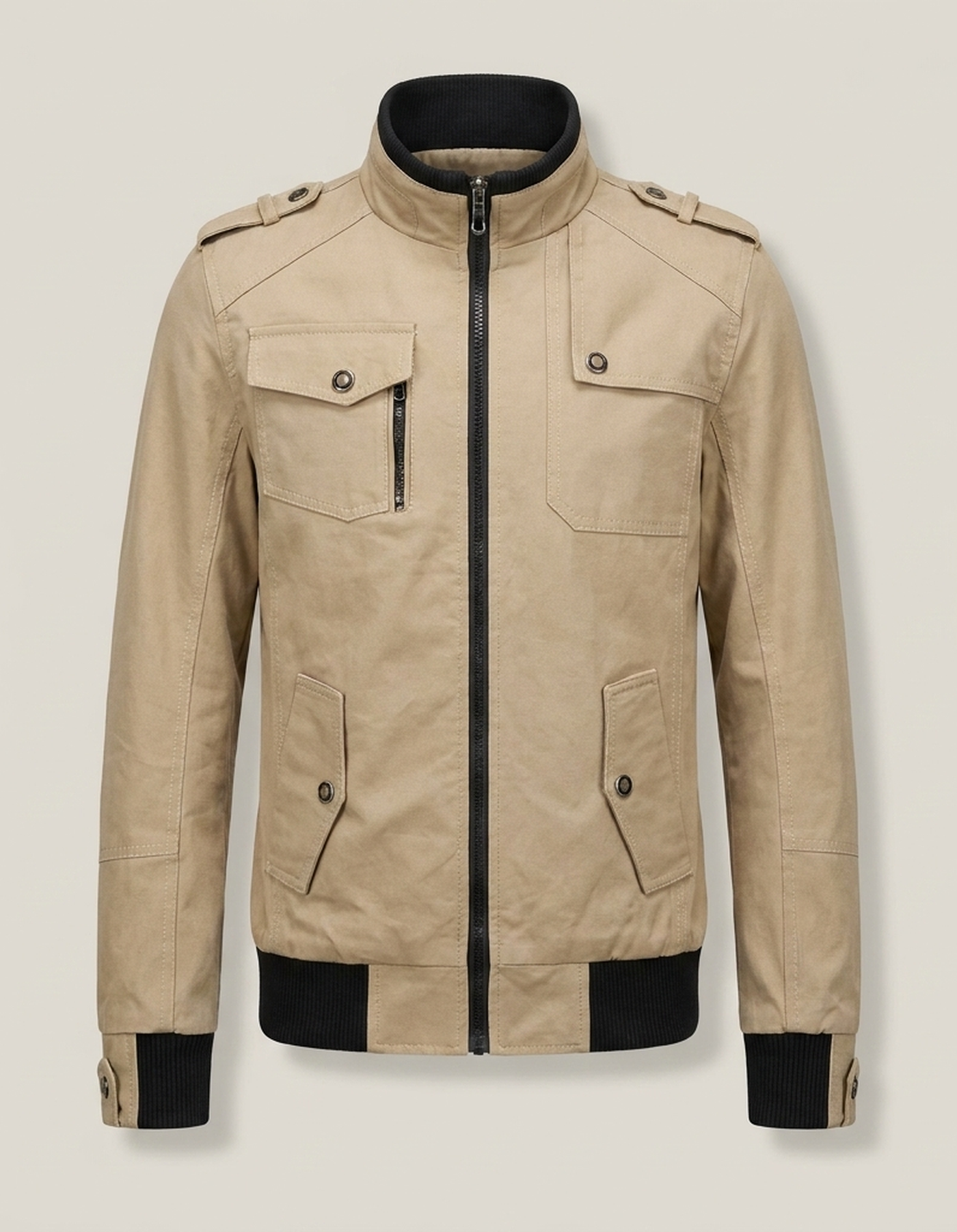 PLUXSTYLE::numise::mens-everyday-zip-up-parka::pack-khaki