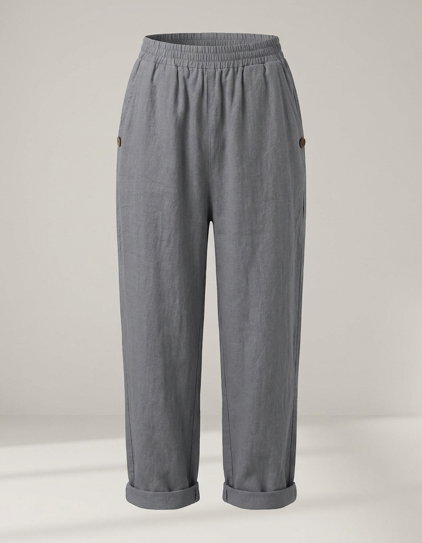PLUXSTYLE::numise::womens-high-waist-linen-blend-trousers-for-all-day-comfort::pack-grey