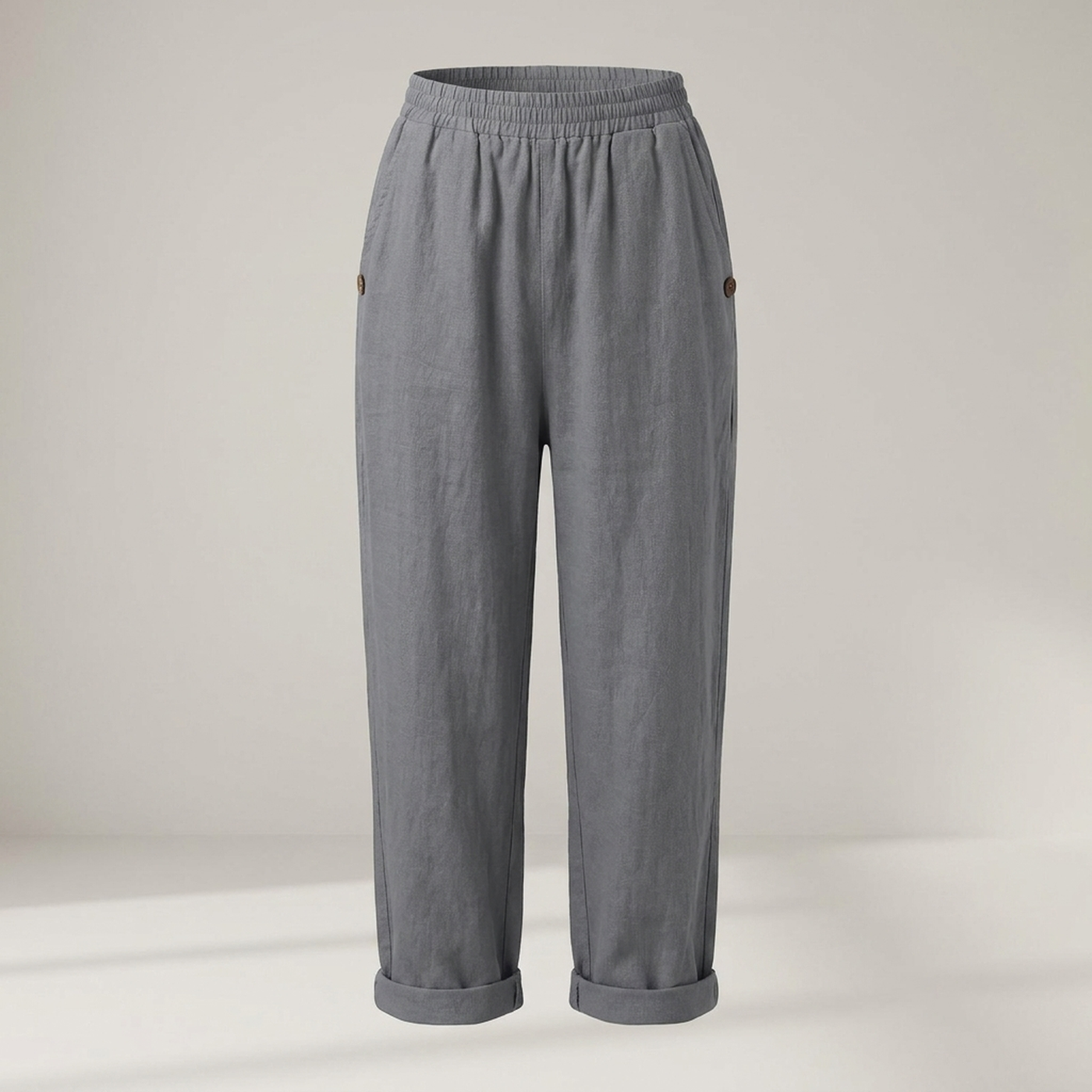 PLUXSTYLE::numise::womens-high-waist-linen-blend-trousers-for-all-day-comfort::pack-grey