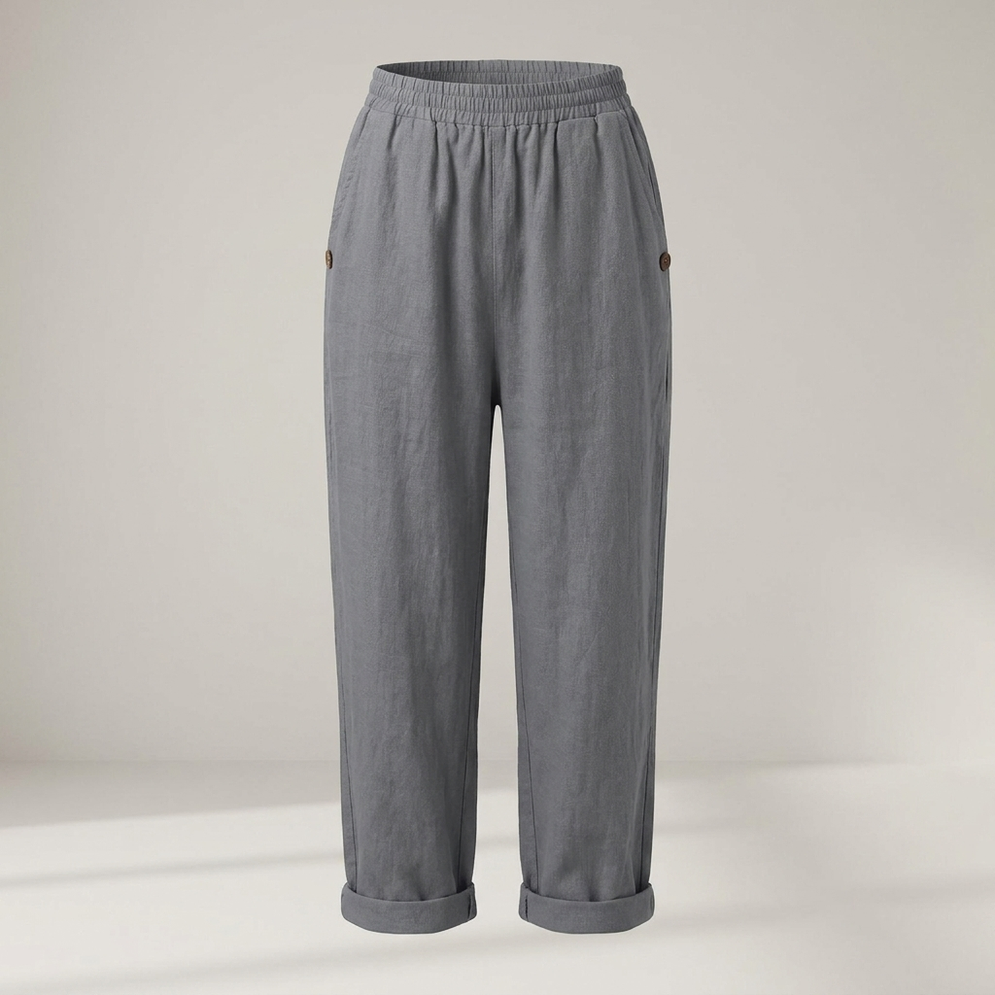 PLUXSTYLE::numise::womens-high-waist-linen-blend-trousers-for-all-day-comfort::pack-grey