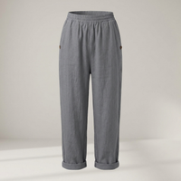 PLUXSTYLE::numise::womens-high-waist-linen-blend-trousers-for-all-day-comfort::pack-grey