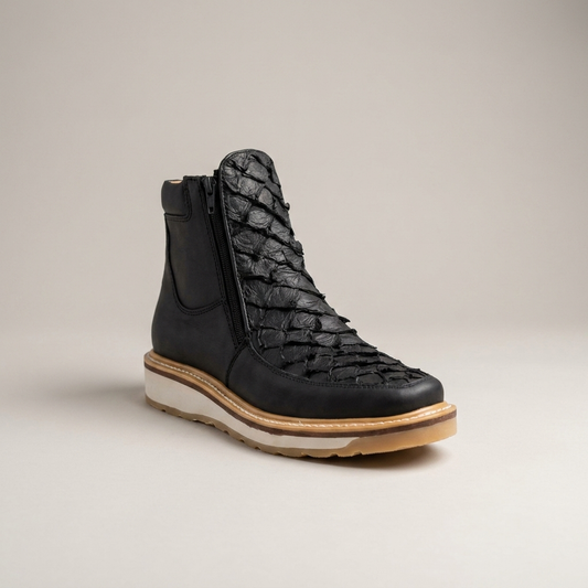 PLUXSTYLE::numise::mens-wide-fit-casual-boots::closeup-hero
