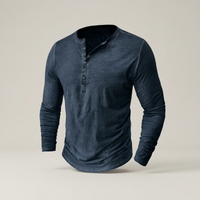 PLUXSTYLE::numise::mens-relaxed-long-sleeve-henley-top::pack-blue
